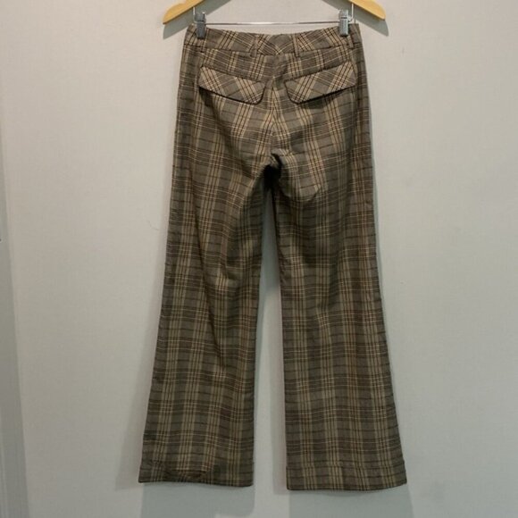 H&M Brown Plaid Flare Pants - Picture 8 of 16